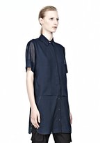 Thumbnail for your product : Alexander Wang Heathered Chiffon Short Sleeve Shirt