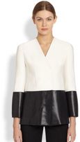 Thumbnail for your product : Narciso Rodriguez Bicolor Wool Silk Jacket