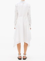 Thumbnail for your product : J.W.Anderson Handkerchief-hem Cotton-poplin Shirt Dress - White