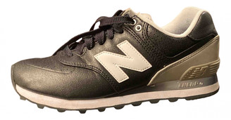 New Balance Black Leather Trainers