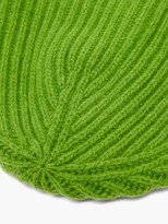 Thumbnail for your product : Ganni Logo-patch Recycled Wool-blend Beanie Hat - Green
