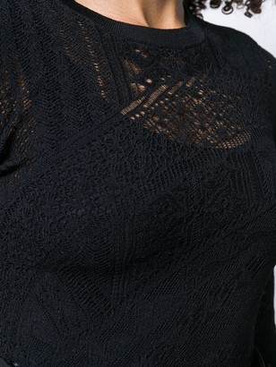 Roberto Cavalli long sleeve lace top