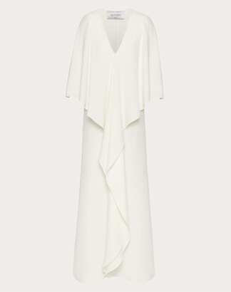 Valentino Cady Couture Evening Dress Women Ivory 100% Silk 40
