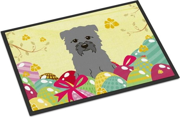 Carolines Treasures BB6059JMAT 24 x 36 in. Easter Eggs Glen of Imal Grey Indoor or Outdoor Mat