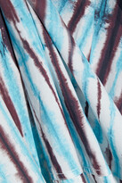 Thumbnail for your product : Diane von Furstenberg Indra Pleated Tie-dyed Cotton-poplin Wrap Dress
