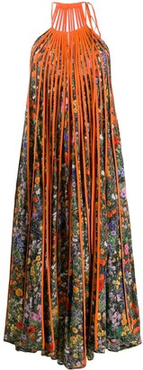 Stella McCartney Floral Pleated Long Dress - ShopStyle