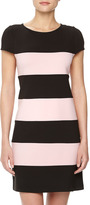 Thumbnail for your product : Yoana Baraschi Cap-Sleeve Striped Stretch-Knit Dress, Black/Pinkstone