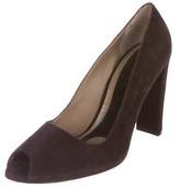 Thumbnail for your product : Marni Suede Peep-Toe Pumps