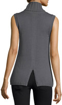 Thumbnail for your product : Ramy Brook Leah Beaded Sleeveless Cowl-Neck Sweater, Gunmetal