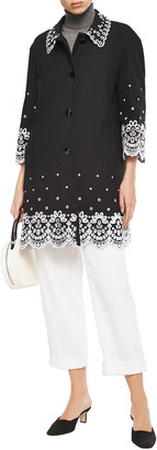 Kate Spade Broderie Anglaise Cotton-canvas Coat