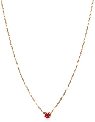Tiffany & Co. Elsa Peretti Color by the Yard Pendant in Yellow Gold with a Ruby