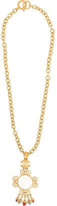 Chanel Pre Owned 1995 Loupe pendant necklace
