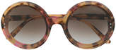 Bottega Veneta Eyewear round frame tortoiseshell sunglasses