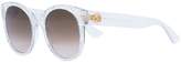 Thumbnail for your product : Gucci Eyewear round frame glitter sunglasses