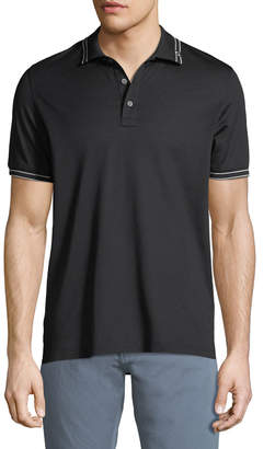 Ferragamo Men's Tipped Cotton Polo Shirt
