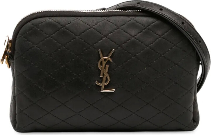 Saint Laurent Pre-Owned 2022 Mini Quilted Lambskin Gaby Zippered Pouch crossbody bag