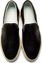 Thumbnail for your product : Common Projects Black Leather Slip-On Shoes