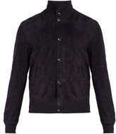 Thumbnail for your product : Privee Salle Salle Eero Suede Bomber Jacket - Mens - Blue