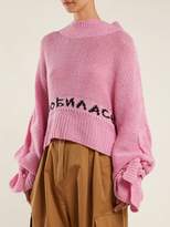 Thumbnail for your product : Natasha Zinko Logo Intarsia Cashmere Sweater - Womens - Pink