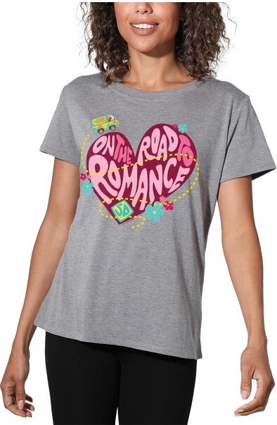 Scooby-Doo ScoobyDoo!Valentine'sDayRoadtoRomanceWomen'sLooseTShirt,AthleticHeather,X-Large