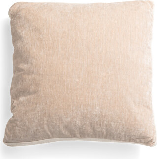 TJMAXX 22X22 Chenille Velvet Contrast Trim Pillow, Polyester