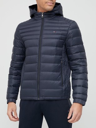 Tommy Hilfiger Packable Down Hooded Jacket Navy - ShopStyle