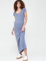 Thumbnail for your product : Mama Licious Maternity Nella Jersey Maxi Dress - Blue
