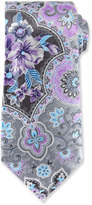Thumbnail for your product : Ermenegildo Zegna Large Paisley Silk Tie, Gray