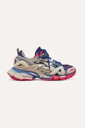 balenciaga track is suing function running shoes blue grey orange