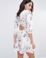 Thumbnail for your product : Oh My Love Floral Tie Front Skater Dress