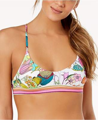 Trina Turk Key West Botanical Printed Halter Bralette Bikini Top