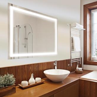Dyconn Edison 72 in. x 35 in. LED Wall Mounted Backlit Vanity Bathroom LED Mirror with Touch On/Off Dimmer