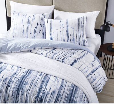 City Scene Sokal Blue Reversible 3 Piece Comforter Set