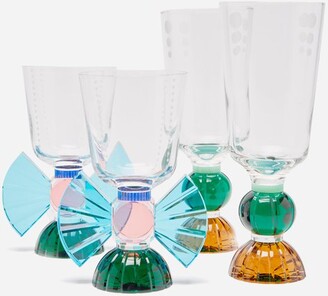 Reflections Copenhagen Set Of Two Windsor And Two Somerset Glasses - Clear Multi
