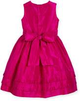 Thumbnail for your product : Oscar de la Renta Sleeveless Tiered Silk Taffeta Party Dress, Pink, Size 4-14
