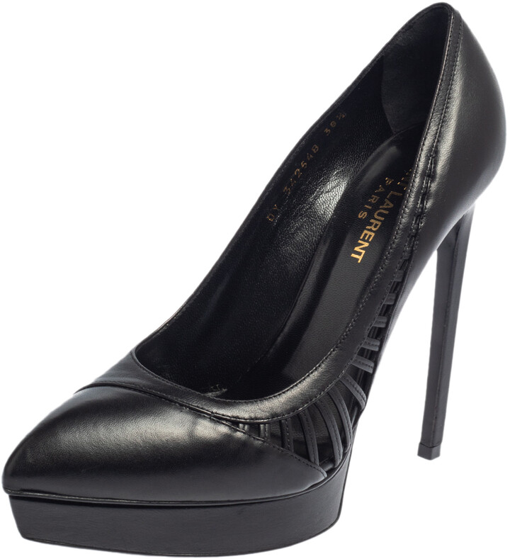 platform pointed toe pumps