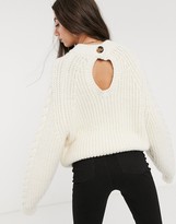 Thumbnail for your product : Asos Tall ASOS DESIGN Tall premium oversized cable jumper
