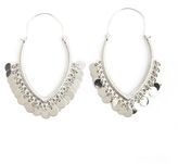 Thumbnail for your product : Charlotte Russe Dangling Coin Hoop Earrings