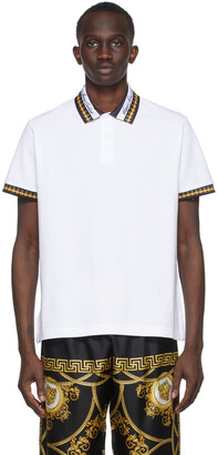 Versace Jeans Couture White Logo Garland Polo