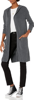 Goodthreads Women's Mid-Gauge Stretch Long-Sleeve Hooded Cardigan Sweater -  ShopStyle
