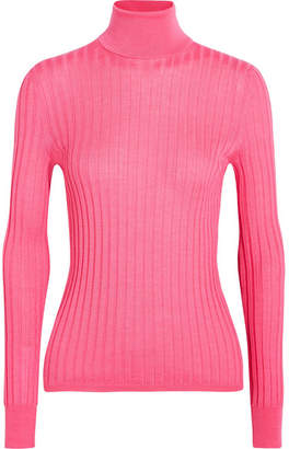 Gucci Ribbed Wool, Silk And Cashmere-blend Sweater - Bubblegum