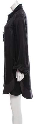 Balenciaga Silk Knee-Length Button-Up Dress w/ Tags