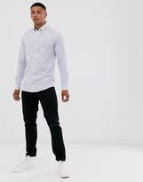 Thumbnail for your product : Tommy Hilfiger stretch slim stripe long sleeve shirt-Blue