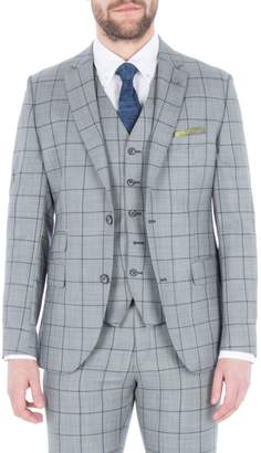 Gibson Men's Grey With Blue Overcheck Jacket