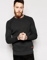 Thumbnail for your product : Only & Sons Knitted Waffle Jumper With Raglan Sleeves