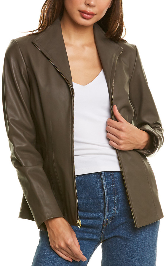 cole haan leather jacket macys