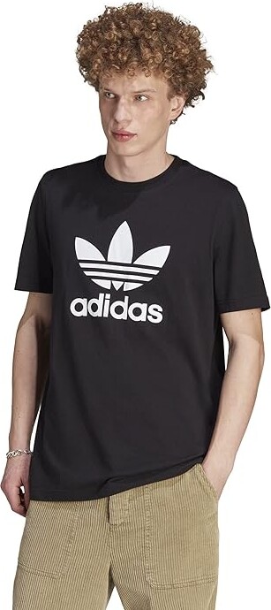 adidas adiColor Classics Trefoil T-Shirt (Black/White) Men's Clothing -  ShopStyle