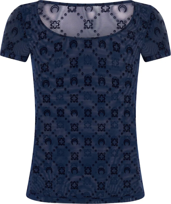 Marine Serre Moonogram mesh T-shirt