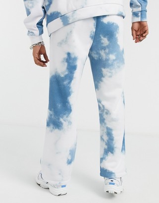 Jaded London sweatpants with cloud print in blue - ShopStyle