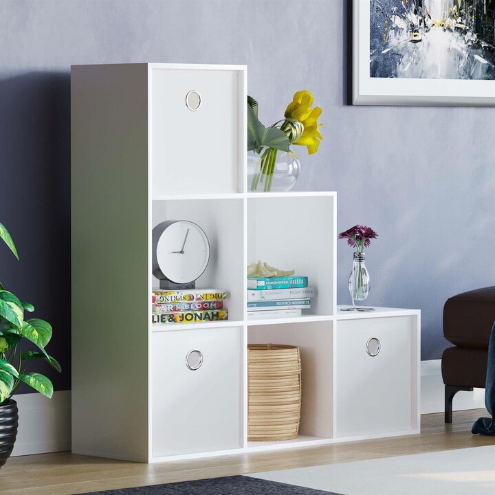 Home Discount Vida Designs Durham 6 Cube Storage Unit & Cube Storage Basket Set of 3 ShopStyle